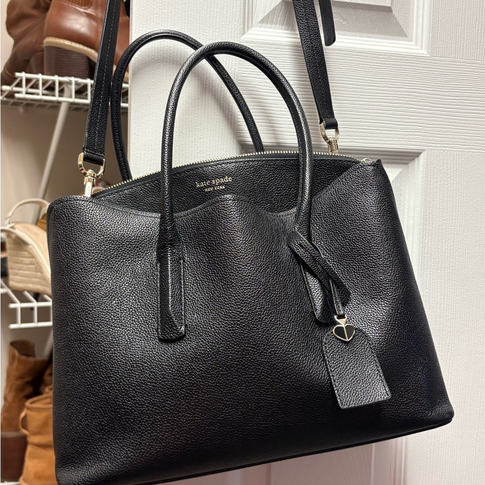 Kate Spade Black Pebbled Leather Satchel